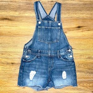 Denim Overall Shorts